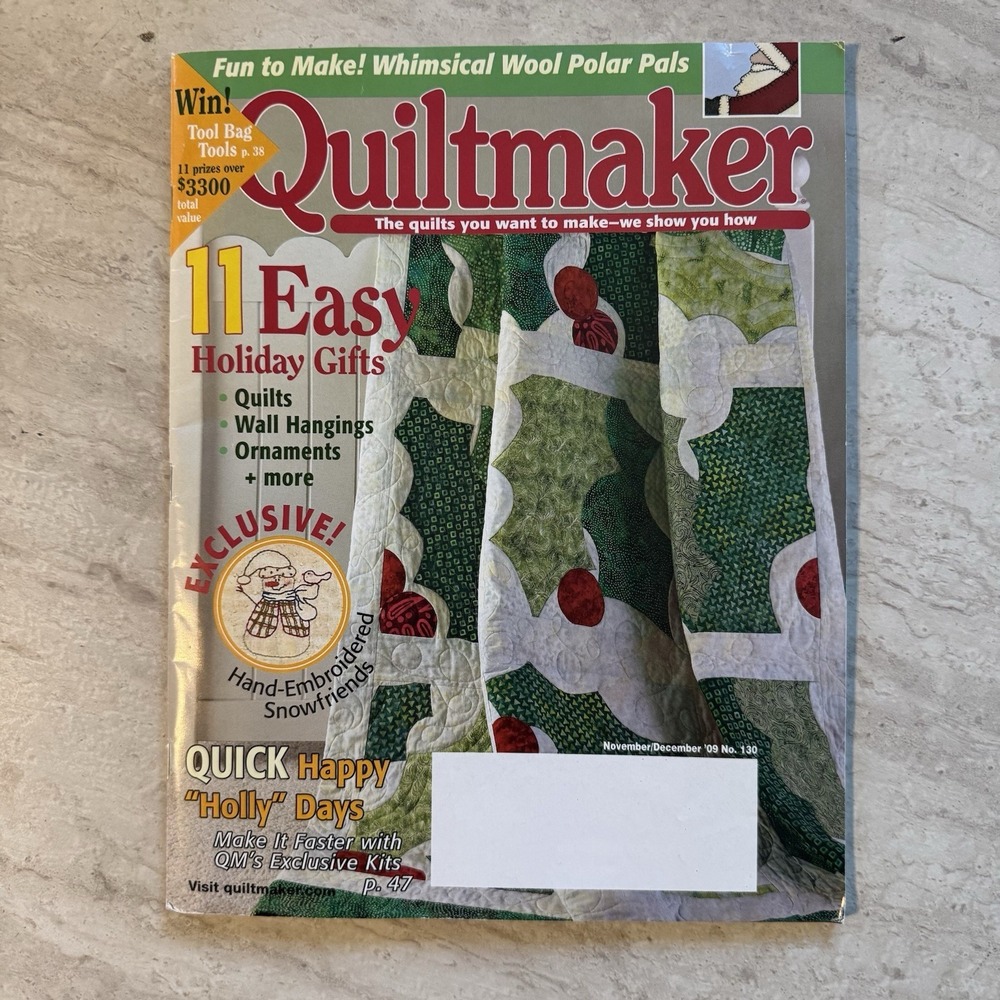 Quiltmaker Magazine November/December 2009 Quilts for Christmas‎